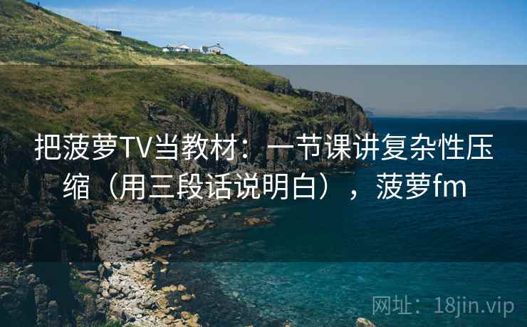 把菠萝TV当教材：一节课讲复杂性压缩（用三段话说明白），菠萝fm